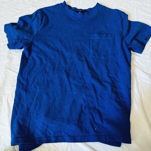 Thick purple blue color pocket oversized t-shirt